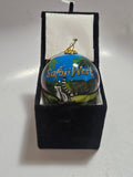 Hand Painted Safari West Glass Ornament