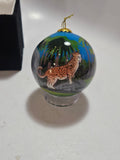 Hand Painted Safari West Glass Ornament