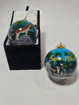 Hand Painted Safari West Glass Ornament