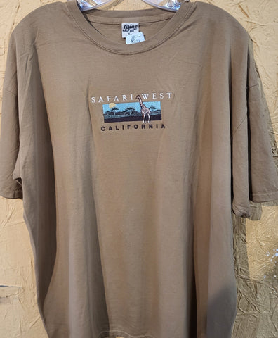 Safari West Embroidered Giraffe Scene Short Sleeve T