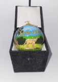 Hand Painted Safari West Glass Ornament
